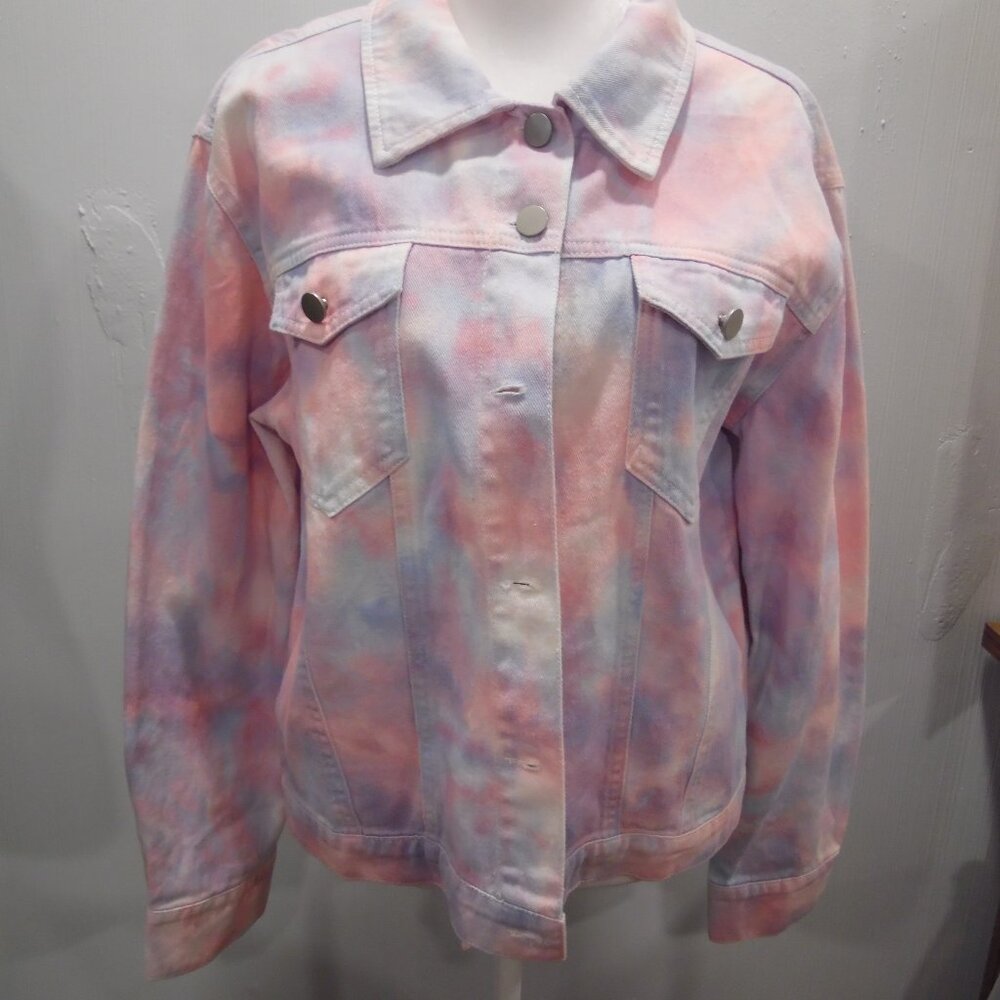 Haptics by Holly Harper Denim Jacket in Pastel colors Women's Size L